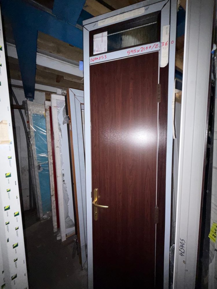 Rosewood Composite Utility Door 595 x 2100/2360 mm 26RA253