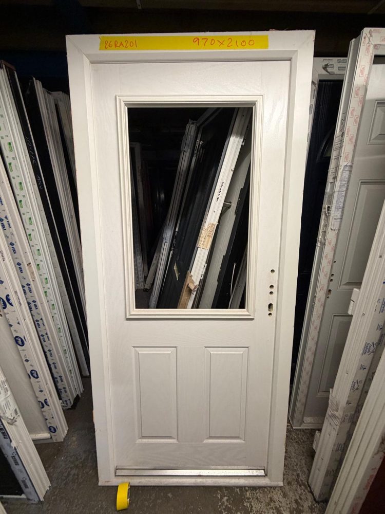 White Composite Traditional Door 970 x 2100 mm 26RA201