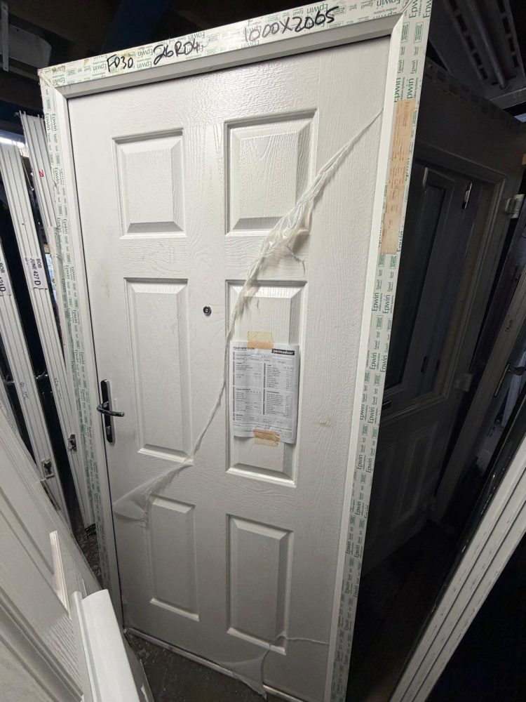 White Composite Traditional Door 1000 x 2065 mm 26R04