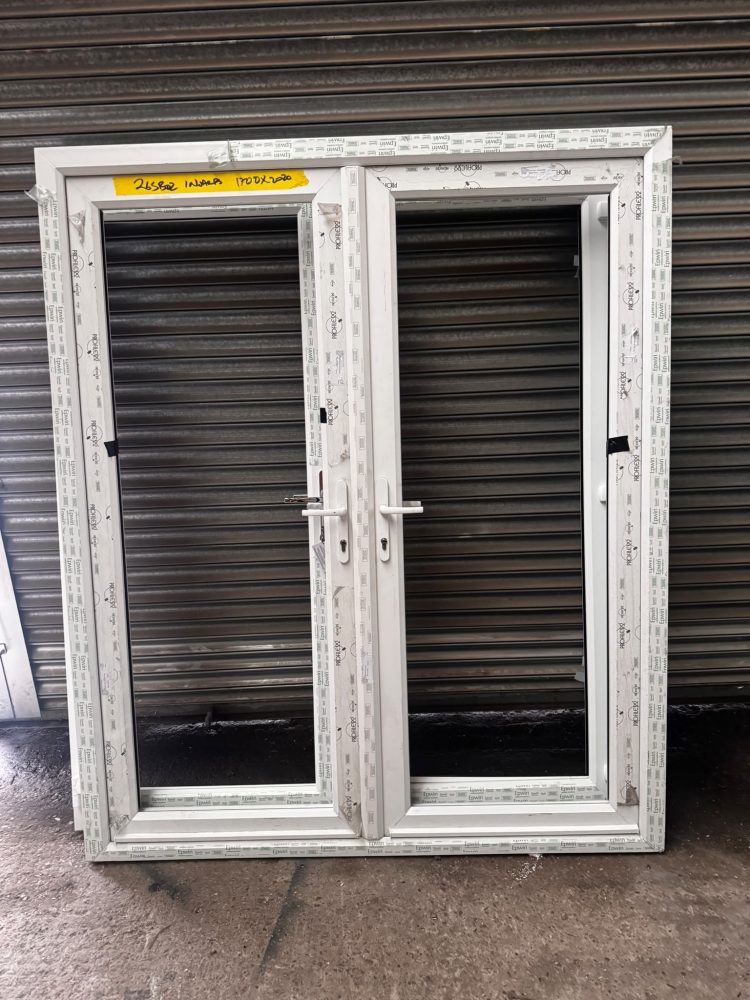 White Upvc French Door 1700 x 2020 mm 26sb02