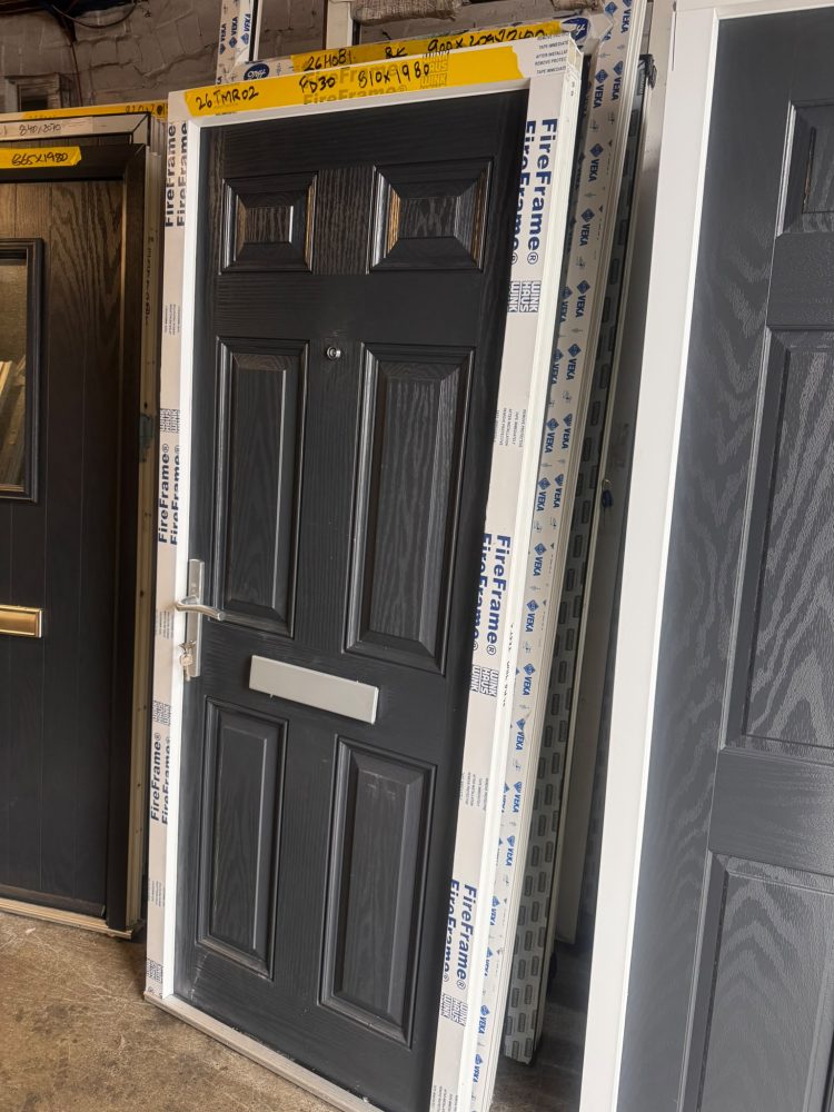Anthracite Grey Composite Traditional FD30 Door 810 x 1980 mm 26TMR02