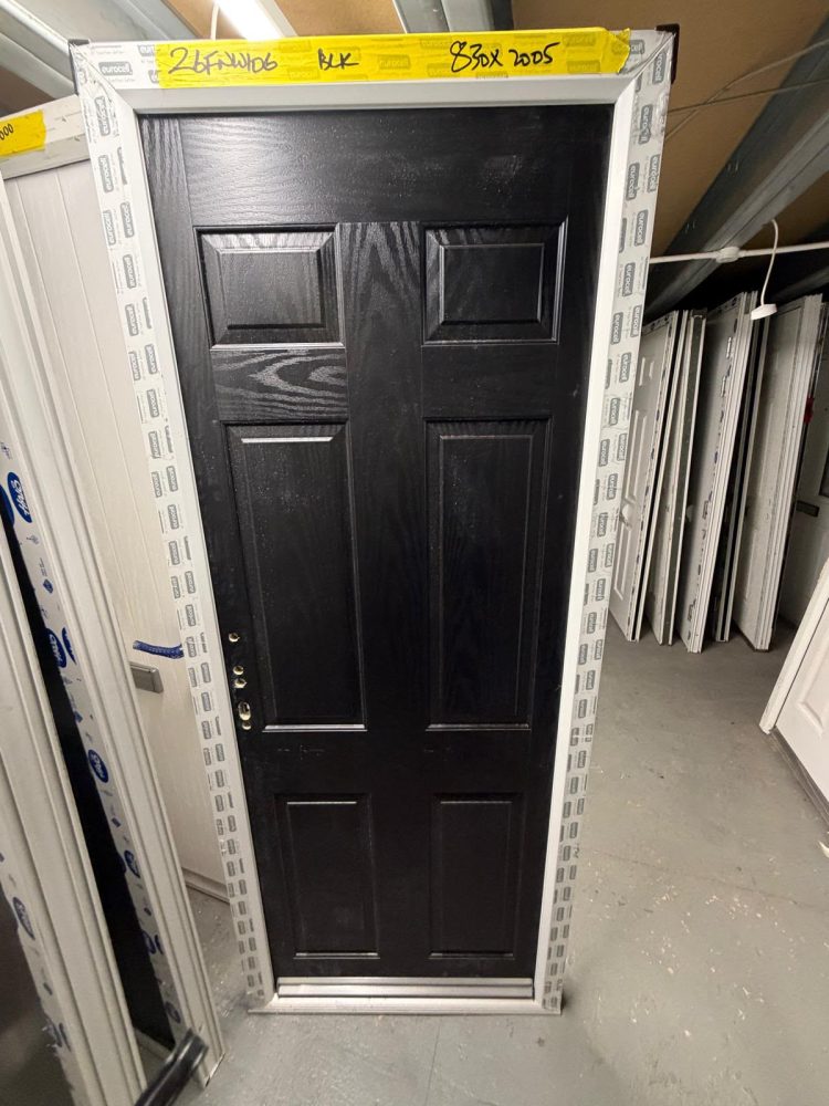 Black Composite Traditional Door 830 x 2005 mm 26FNW106