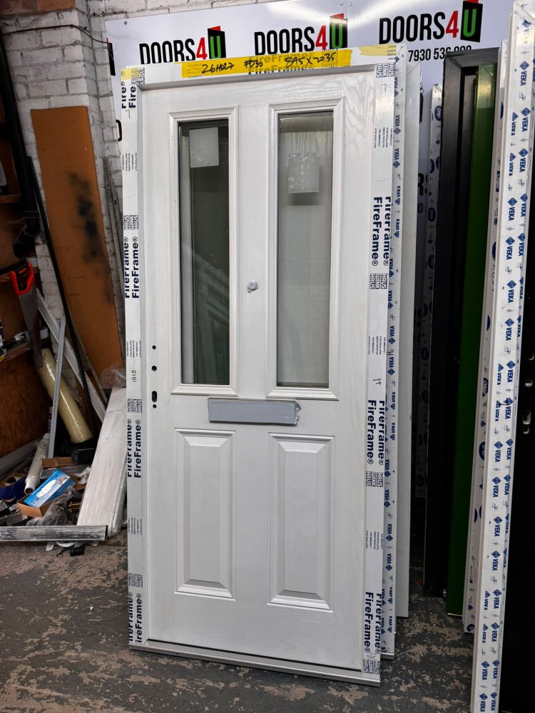 White Composite Traditional FD30 Door 895 x 2035 mm 26HO27