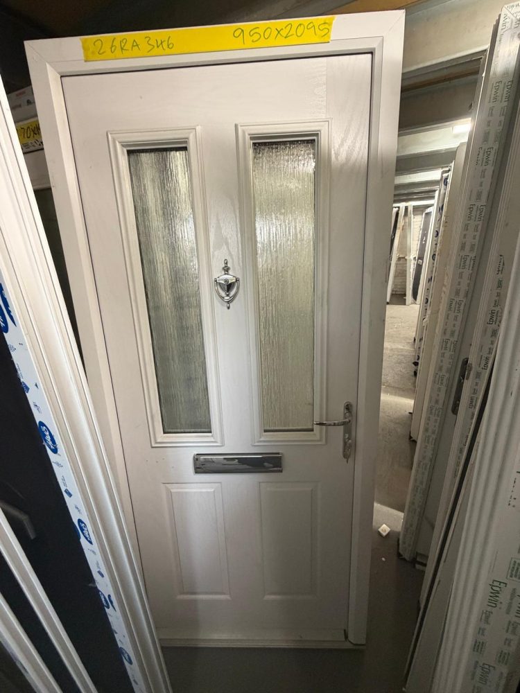 White Composite Traditional Door 950 x 2095 mm 26RA346