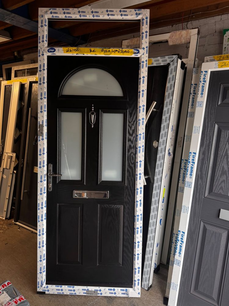 Black Composite Traditional Door 900 x 2095/2400 mm 26HO81
