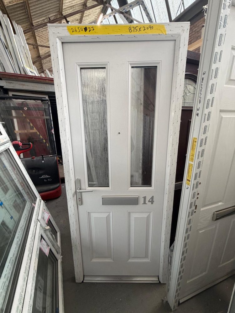 White Composite Traditional Door 875 x 2090 mm 26JU22