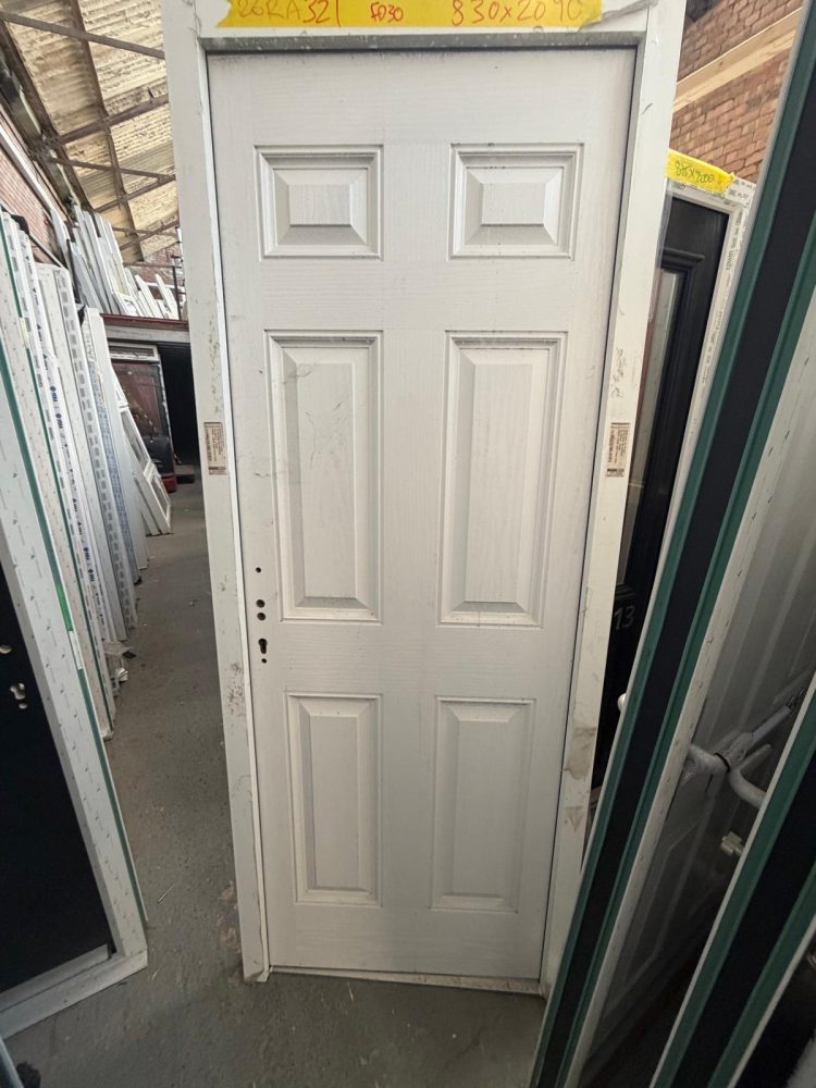 White Composite Traditional FD30 Door 830 x 2090 mm 26RA321