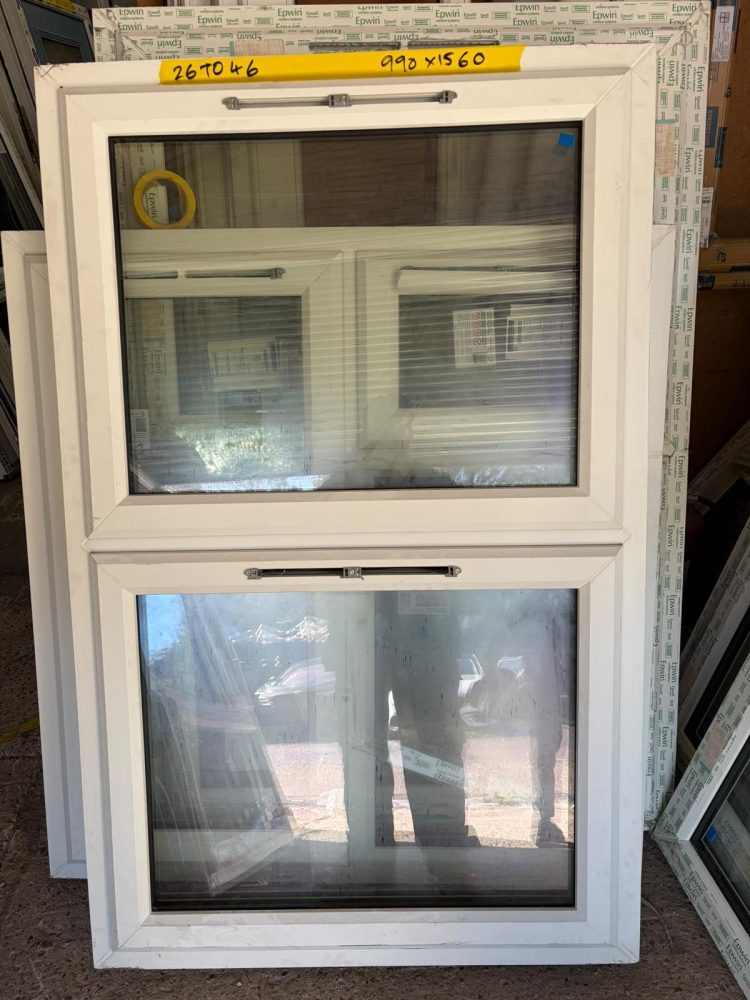 White Upvc Window 990 X 1560 mm 26TO46