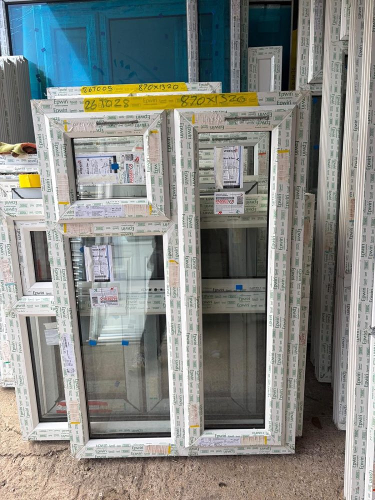 White Upvc Window 870 X 1320 mm 26TO28