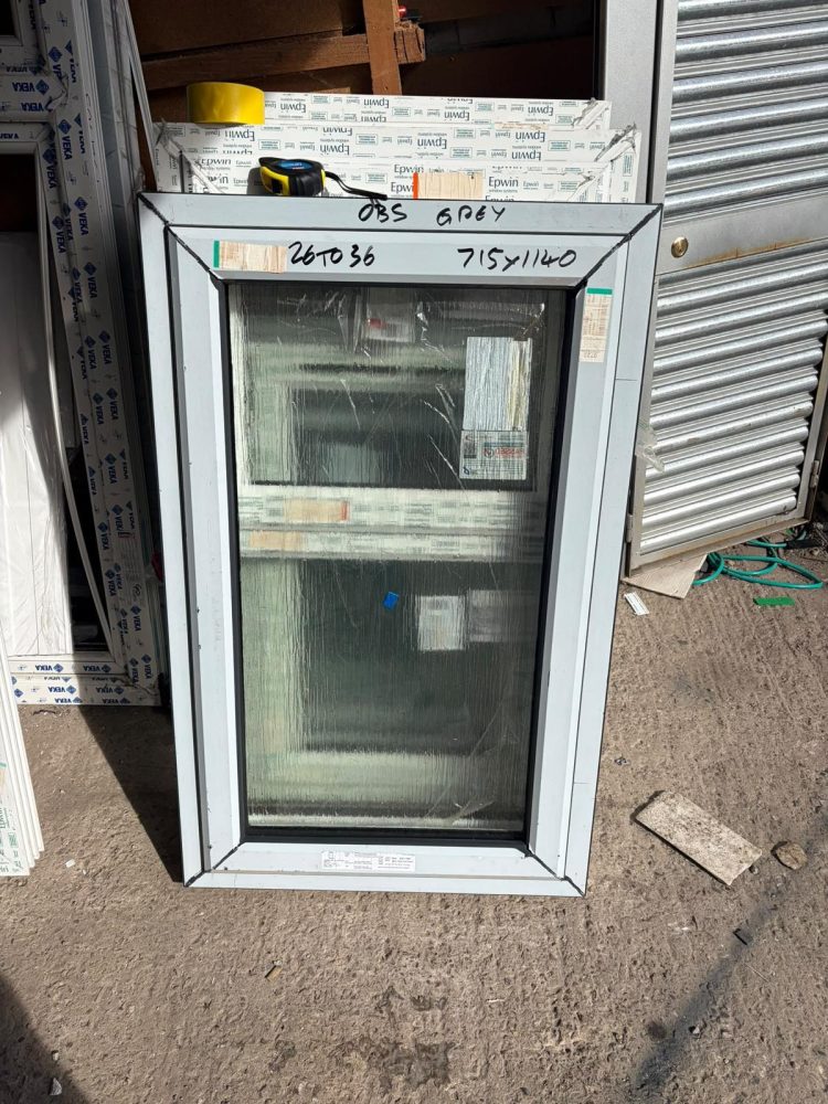 Grey Upvc Window 715 X 1140 mm 26TO36