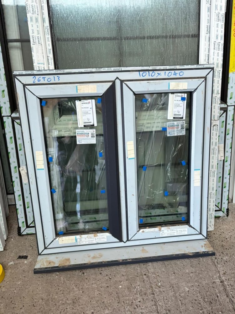 Grey Upvc Window 1010 X 1040 mm 26TO13